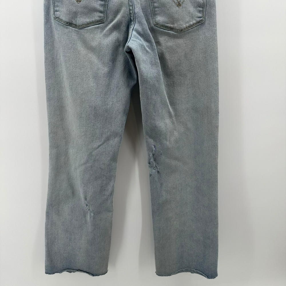 Levi's Wide Leg Jeans Girls 14 Reg Light Blue Denim High Rise Stretch Distressed - Picture 4 of 10
